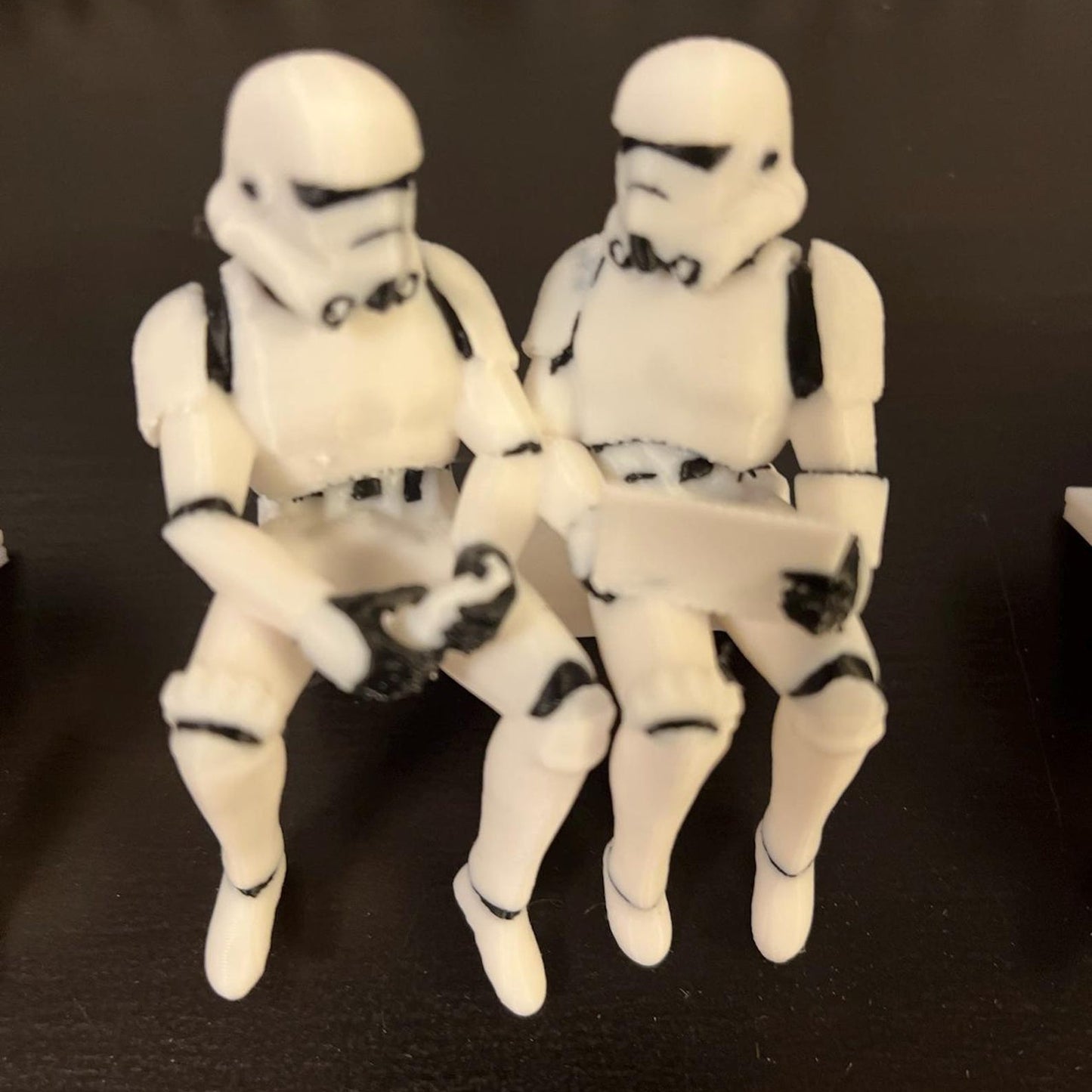 Star Wars inspired trooper lunch on shelf wall art print