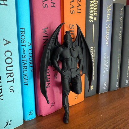 ACOTAR Cassian inspired book nook with Bat Boys fantasy bookshelf decor