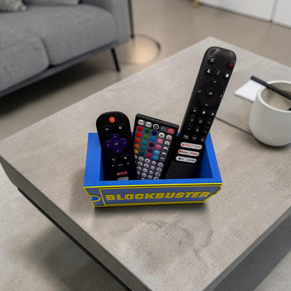 Blockbuster logo remote holder retro movie night desk and couch organizer