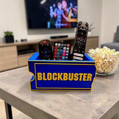Blockbuster logo remote holder retro movie night desk and couch organizer
