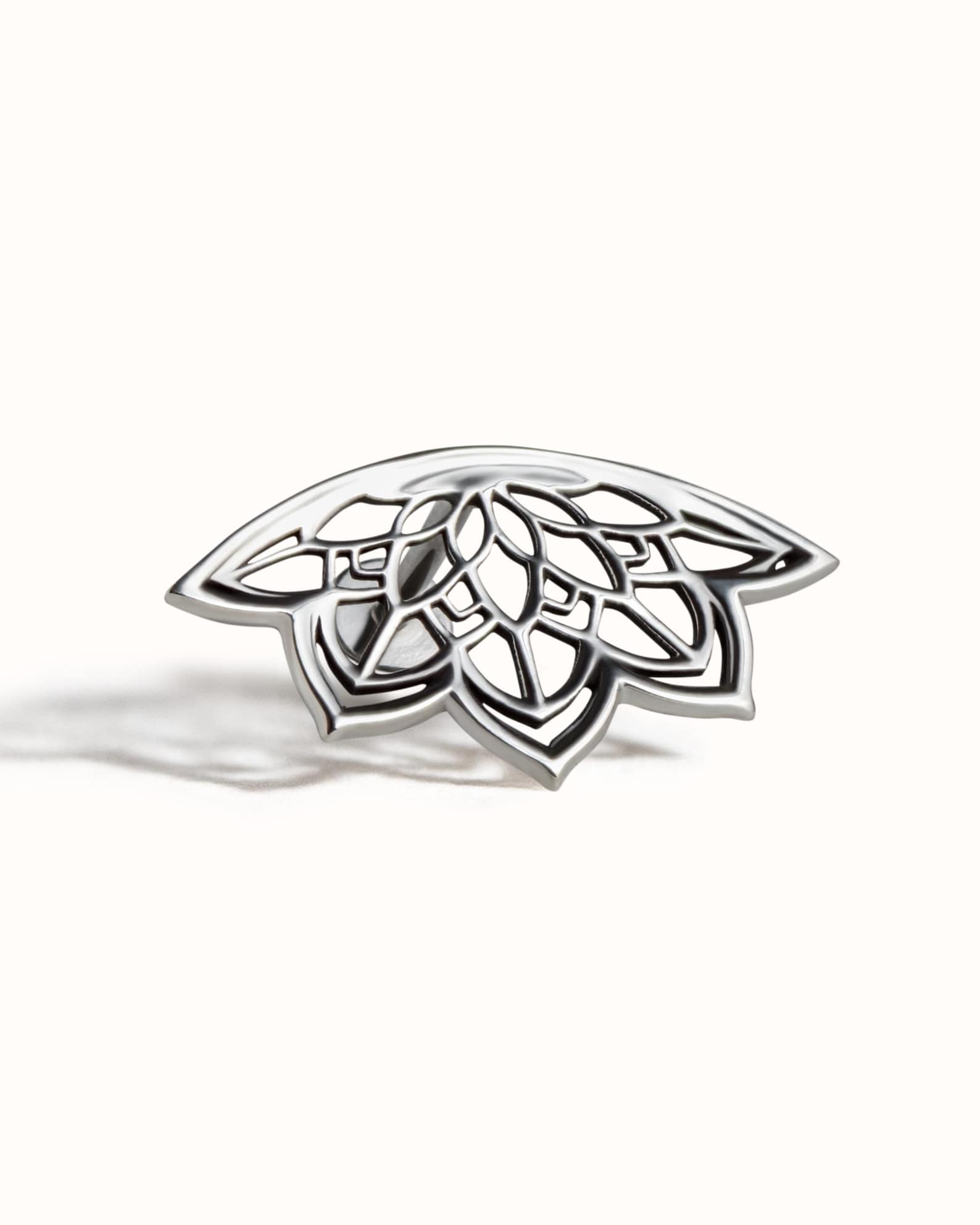 boho silver lotus mandala helix earring for cartilage piercing