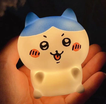 Chiikawa anime night light glowing LED lamp for bedroom decor