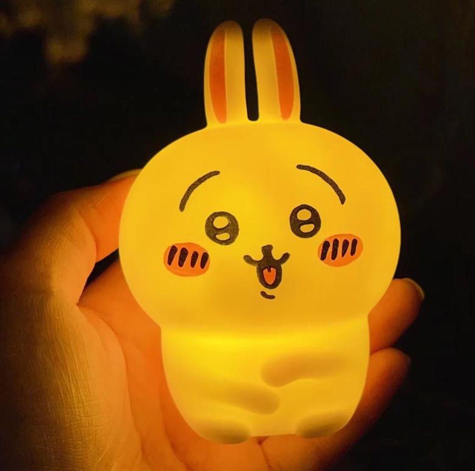 Chiikawa anime night light glowing LED lamp for bedroom decor