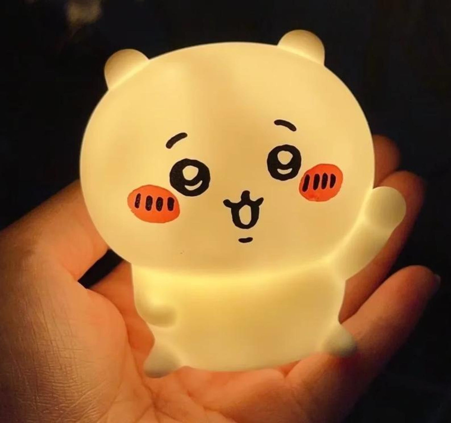 Chiikawa anime night light glowing LED lamp for bedroom decor