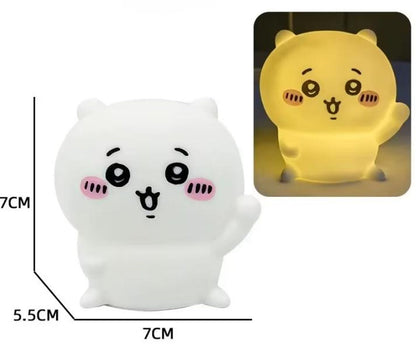 Chiikawa anime night light glowing LED lamp for bedroom decor