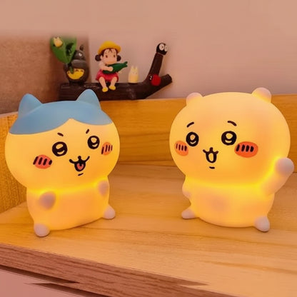 Chiikawa anime night light glowing LED lamp for bedroom decor