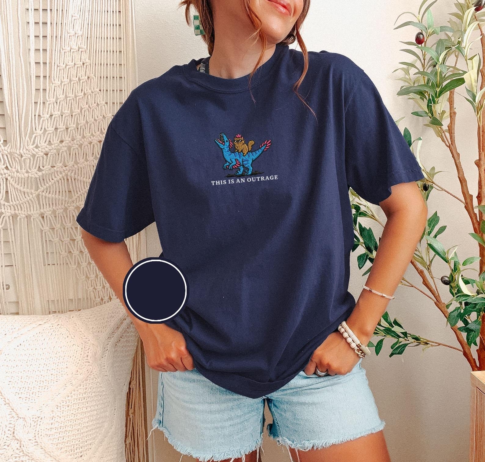 Embroidered Princess Donut and Mongo fantasy cat lover t-shirt