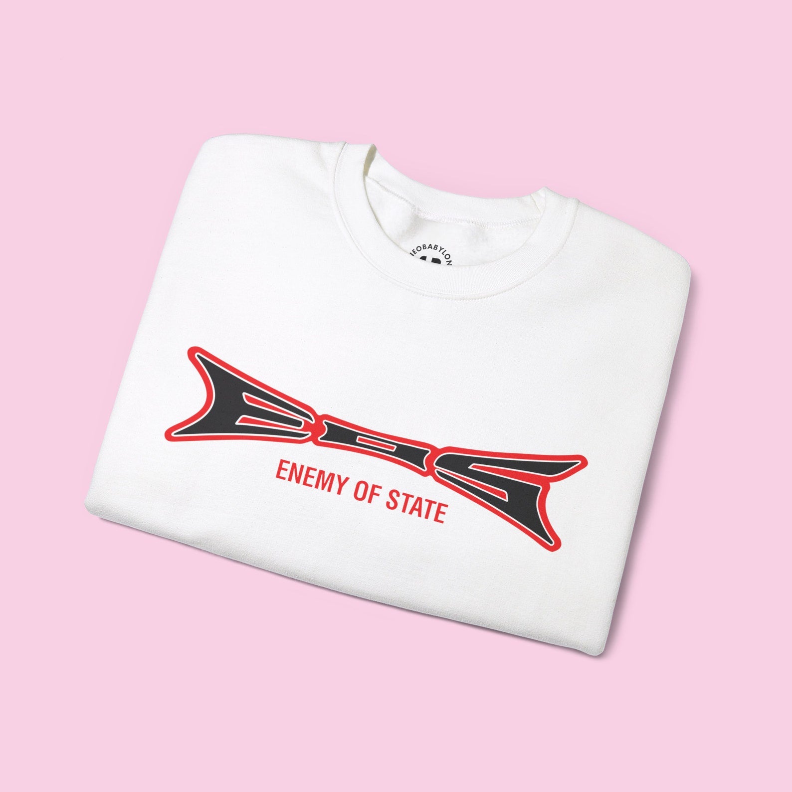Enemy of State Pusher II inspired black sweatshirt streetwear design