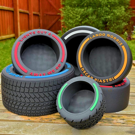 F1 tyre custom plant pot for racing fans