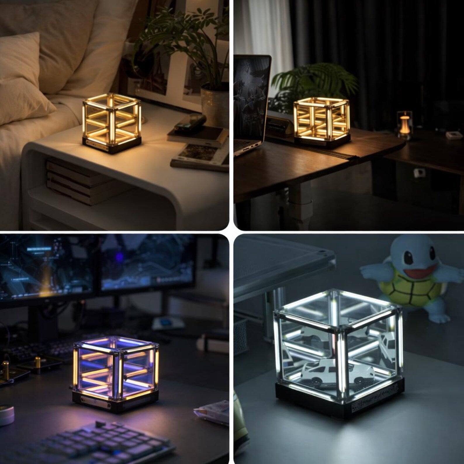 Infinity Cube LED Light geometric depth illusion lamp glowing desk decor