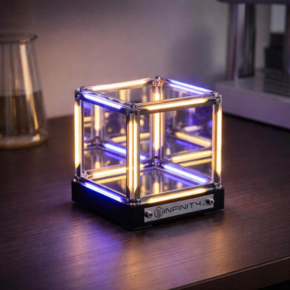 Infinity Cube LED Light geometric depth illusion lamp glowing desk decor