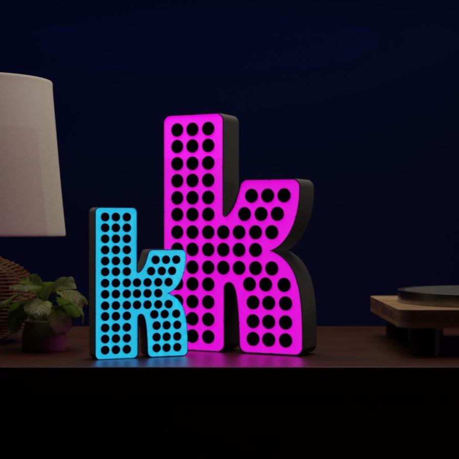 The Killers inspired K Light Pro USB desk lamp with glowing K design