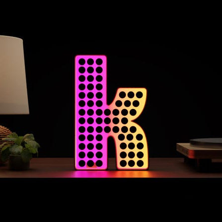 The Killers inspired K Light Pro USB desk lamp with glowing K design