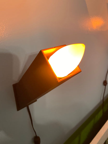 Minecraft-inspired 3D printed LED torch night light with flickering flame bulb