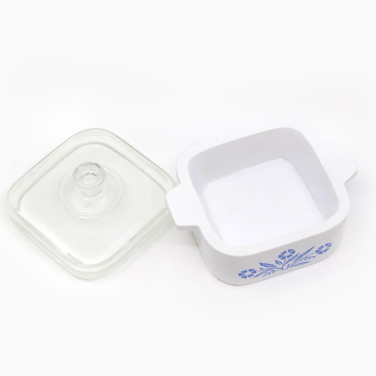 Mini cornflower trinket box inspired by Corning Ware design