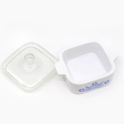 Mini cornflower trinket box inspired by Corning Ware design