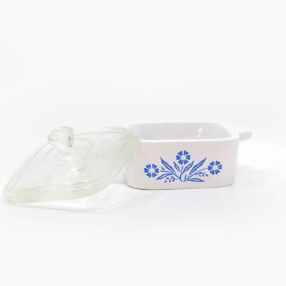 Mini cornflower trinket box inspired by Corning Ware design