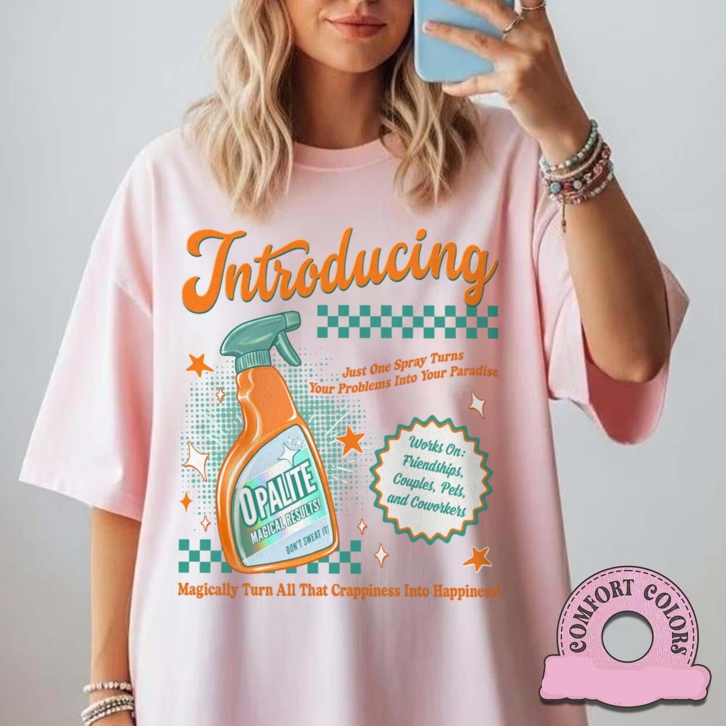 Retro pop culture Comfort Colors graphic t-shirt with vintage ad design