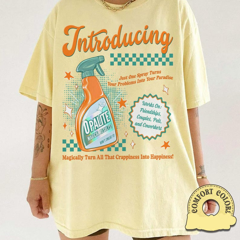 Retro pop culture Comfort Colors graphic t-shirt with vintage ad design