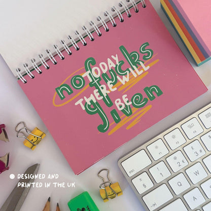 Sweary affirmation desk flip chart with funny weekly positive messages for office desk decor