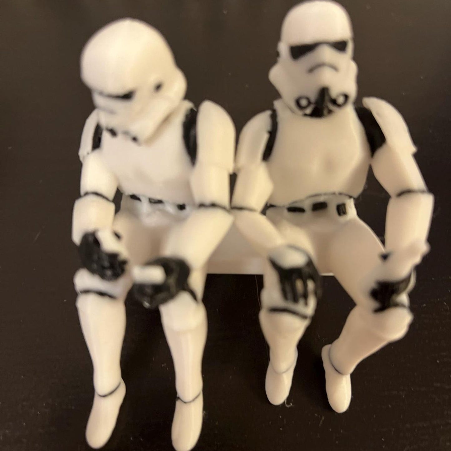 Star Wars inspired trooper lunch on shelf wall art print