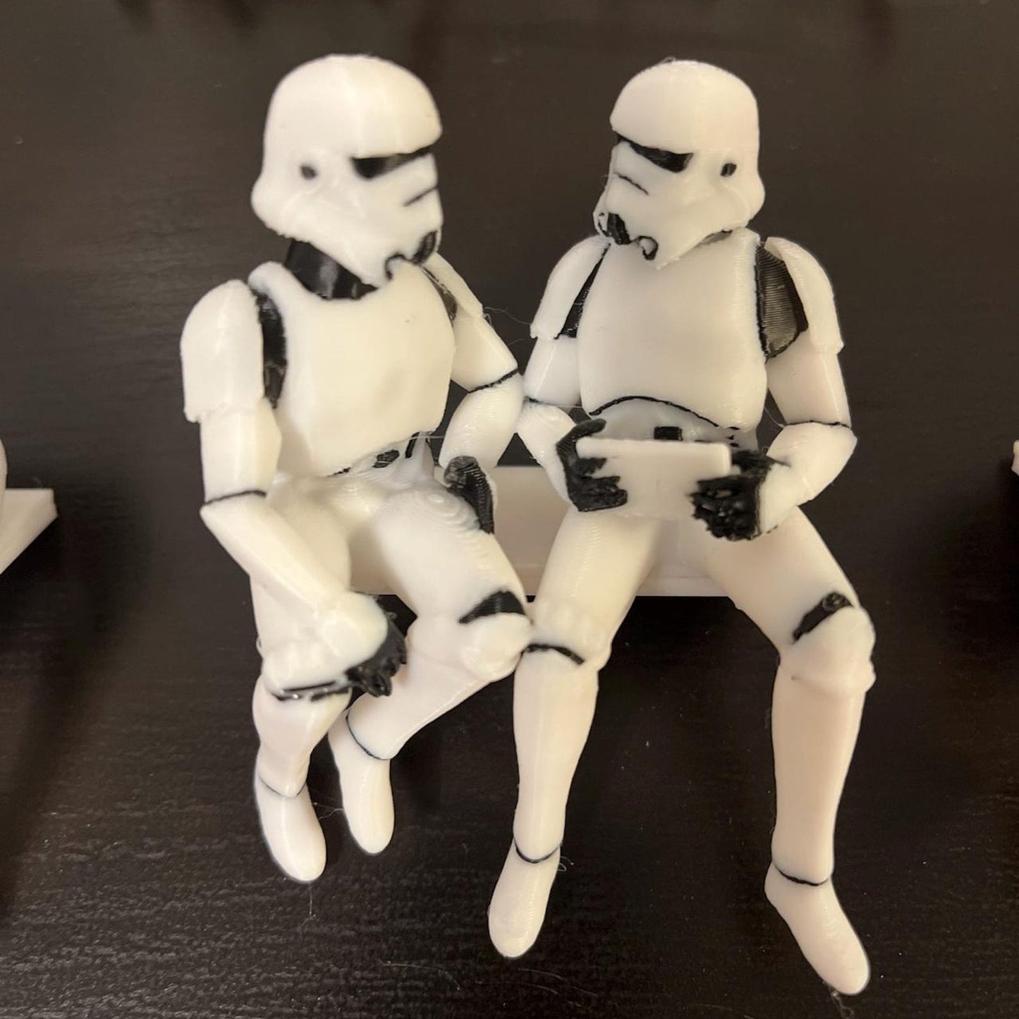 Star Wars inspired trooper lunch on shelf wall art print