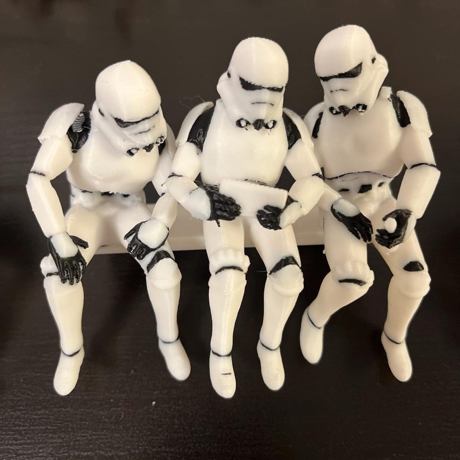 Star Wars inspired trooper lunch on shelf wall art print