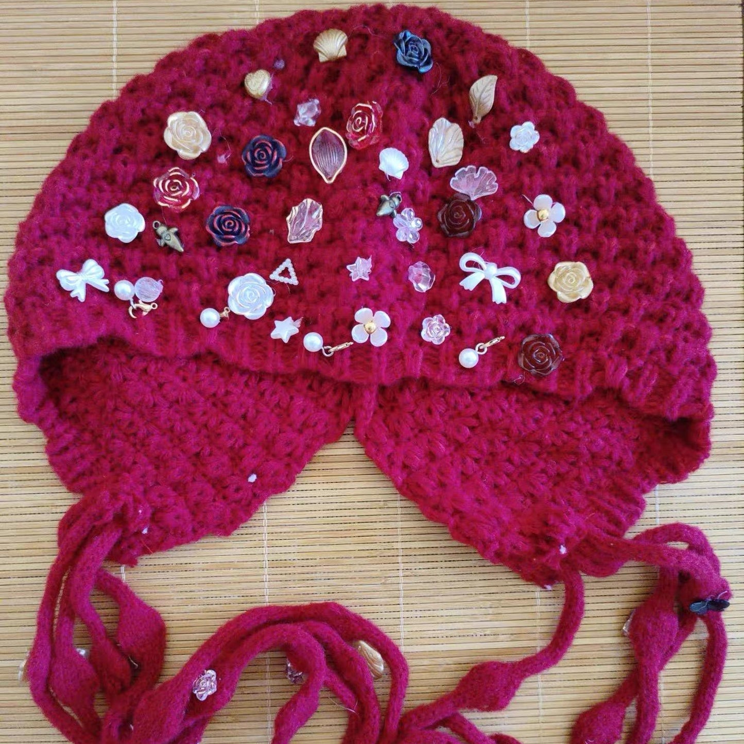 Handmade Twice inspired crochet hood for K-pop fans